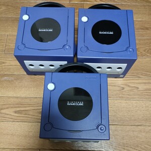 GC ゲームキューブ本体 動作品 3台セット Nintendo GAMECUBE バイオレット 任天堂 DOL-001