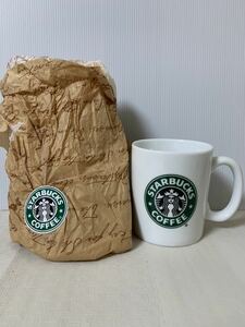 未使用/STARBUCKS スターバックス マグカップ/2010/旧ロゴ /スタバ /食器/陶器/保管品/紙類破れ等経年