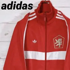 【極希少】adidas☆トラックジャケット☆M☆刺繍ロゴ☆チェコ代表☆赤☆レッド