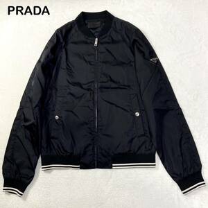 20AW ☆美品☆ PRADA 三角ロゴ　MA-1 ナイロンブルゾン　ナイロンジャケット　XLサイズ相当