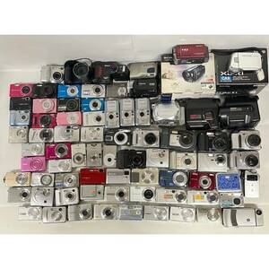 1円~【75点】デジタルカメラ まとめ売り SONY OLYMPUS FUJIFILM TOSHIBA CASIO Panasonic PENTAX Nikon Canon Victor RICOH 等 同梱不可 YT