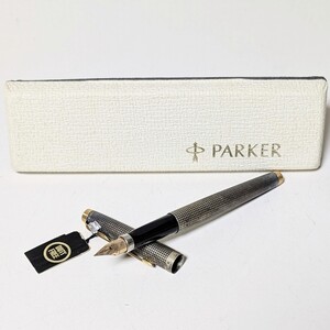 PARKER パーカー 万年筆 STERLING MADE IN AUST スターリングシルバー オパール装飾 ペン先 585 FRANCE K14 14金 ケース付 現状品