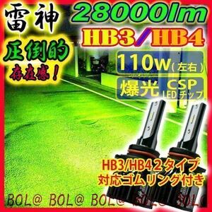 爆光 LED車 緑 グリーン HB3 HB4 フォグランプ バルブ アップル ライト 送料無料 雷神 汎用 キャンセラー内蔵 冷却ファン カスタム