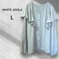 White Joola ホワイトジョーラ レディース 長袖ブラウス グレー L