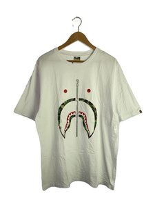 A BATHING APE◆Tシャツ/XXL/コットン/WHT/シャーク