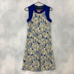 TORY BURCH トリーバーチ ワンピース ひざ丈 袖なし ブルー系 XS / 小型便OK [PT14361]