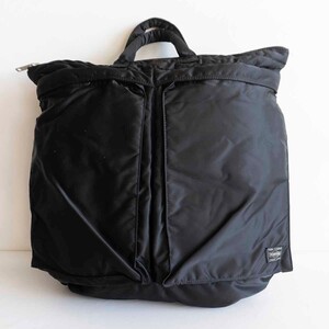 【美品】PORTER 【タンカー 2way ヘルメット バッグ】ポーター ショルダーバッグ ナイロン ブラック TANKER BAG 25010406