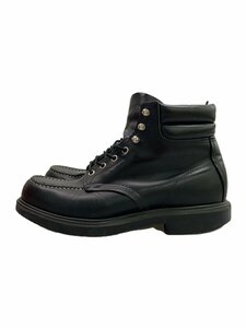 RED WING◆レースアップブーツ・スーパーソールモックトゥ/26.5cm/BLK//