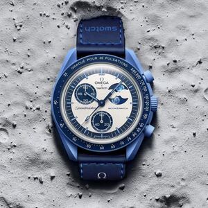 送料無料 青 OMEGA Swatch Moonswatch Mission to The Super Blue MOON PHASE オメガ スウォッチ ムーンポーズ スーパーブルームーン 新品