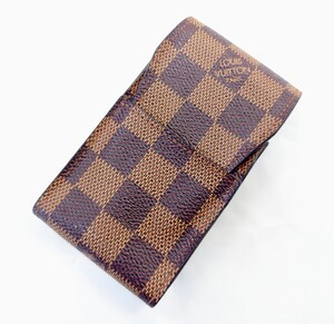 【美品】LOUISVUITTON ルイヴィトン ダミエ ルイヴィトン エテュイシガレット エベヌ jh4◇40