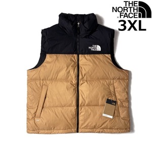 1円～!売切!【正規新品】THE NORTH FACE◆1996 RETRO NUPTSE VEST ダウンベスト US限定 ヌプシ 700 アウトドア(3XL)茶 ベージュ 190122