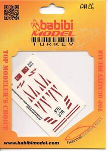 1/72 babibi MODEL　バビビモデル Dbt-01126 F-86 Sabre 19376 Turaf Decal Set