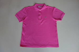 ●美品 ラコステ レディース ポロシャツ サイズ42 ファブリカ 半袖 ピンク