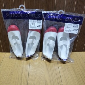 ▼ ムーンスター≪School Shoes　2足≫表記サイズ 17.0　未使用　上履き　レッド　赤　17cm　2セット　MOONSTAR