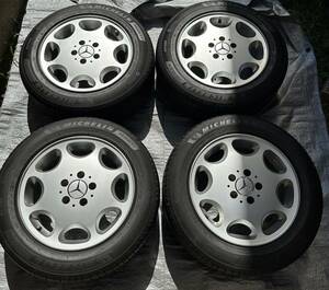 メルセデスベンツ R129 W124 E500 500E リペア済み ミシュランプライマシー　225/55R16タイヤ新品 16インチホイールセット 送料無料