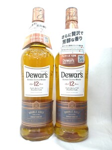 未開栓 Dewars 12年 DOUBLE AGED 40% 700ml デュワーズ ウイスキー 2本 古酒 Lnh121◆15