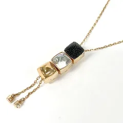 SWAROVSKI(スワロフスキー) ネックレス美品  - ゴールド×黒×クリア