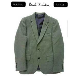 超稀少 13AW Paul Smith ポールスミス メインライン 日本製 最高級ウールダイヤモンドキルト2Bテーラードジャケット S 美品 