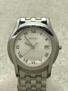 GUCCI◆クォーツ腕時計/アナログ/ステンレス/SLV/SLV/SS/5500M