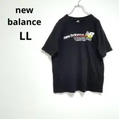 new balance ニューバランス 【LL】 半袖 ビッグロゴ Tシャツ 黒