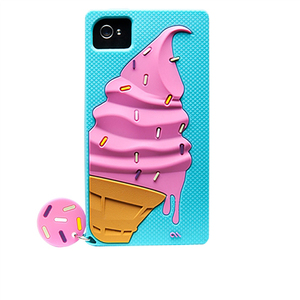 即決・送料無料)【かわいいアイスクリームのケース】Case-Mate iPhone 4S/4 Creatures: Ice Cream Cone Turquoise