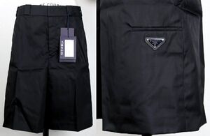 23SS PRADA プラダ RE-NYLON ナイロン トライアングル 三角プレート バミューダ パンツ 40 BERMUDA ショートパンツ b6941