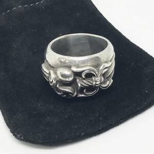 19号◆CHROME HEARTS クロムハーツ Dagger Heart Ring ダガーハートリング シルバー