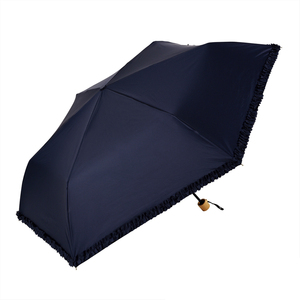 ☆ フリルネイビー ☆ SLENDER MINI PARASOL 遮光 遮熱 50cm 晴雨兼用傘 niftycolors 日傘 ニフティカラーズ 折りたたみ傘 晴雨兼用