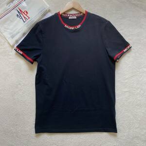 【極美品・最高峰】 MONCLER モンクレール メンズ 半袖 Tシャツ トップス カットソー マグリア リンガード ロゴ ブラック S