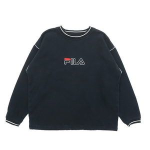 古着 フィラ FILA スウェット トレーナー ブラック サイズ表記：M　gd75487