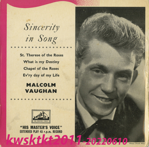 7EG-8272★Malcolm Vaugyhan with Orchestra conducted by Frank Cordell　Sincerity in Song