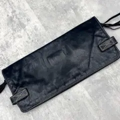 90s miumiu archive leather wallet black