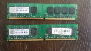 【中古】Transcend DDR2メモリ 4GB(2GB2枚組)