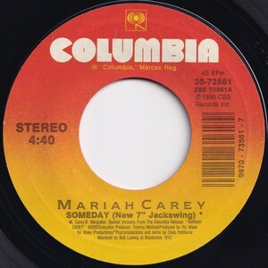 Mariah Carey Someday (New 7 Jackswing) / Alone In Love Columbia US 38-73561 207242 HIP HOP R&B レコード 7インチ 45