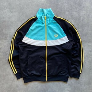 FRED PERRY フレッドペリー トラックジャケット 紺 黄色 青 白