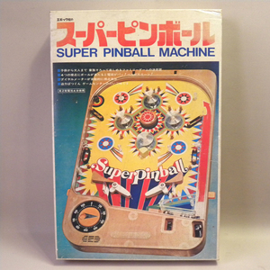 【未使用 新品】1970年代 当時物 エポック社 電動 スーパーピンボール ( 古い 昔の ビンテージ 昭和レトロ レトロゲーム Pinball Machine )