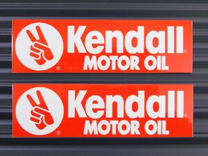 ◆送料\110◆【Kendall MOTOR OIL・ケンドル】※《レーシングステッカー／２枚セット》　(品番ms145)　アメリカン雑貨　ガレージ