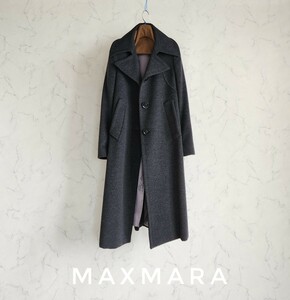 超高級 Maxmara 憧れの大人気セレブ御用達コート 一級品イタリア製 おしゃれシンプルデザイン マックスマーラ ブランドロゴ裏地