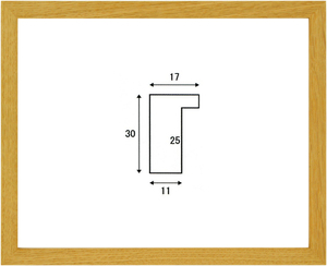 デッサン用額縁 木製フレーム 水彩額縁 オーク17 カンソン