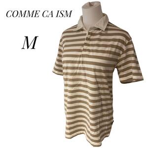 COMME CA ISM コムサイズム【M】レディース　トップス　半袖　ポロシャツ　ボーダー柄　綿100％　春夏　送料無料　匿名配送