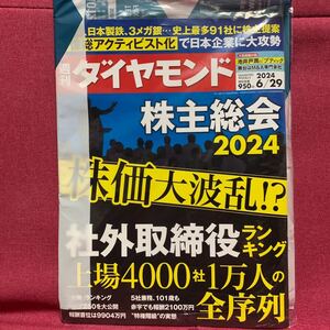 週刊ダイヤモンド 2024年 6月29日号　株主総会2024株価大波乱！社外取締役ランキング上場トヨタ日本製鉄池井戸潤ブラックM&Aアクティビスト