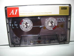 使用済み　中古　カセットテープ　富士アクシア　A1　Type1　ノーマル　120分　1本　爪あり　No65　未記入インデックス・ラベル付き