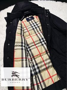 k23超絶!!!【超極暖　絹シルクダウン90%!】ノバチェック定価20万●BURBERRY LONDON●ダウンコート バーバリーコート メンズ 別格！綺麗