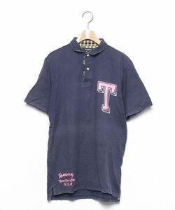 「TOMMY」 半袖ポロシャツ L ネイビー メンズ