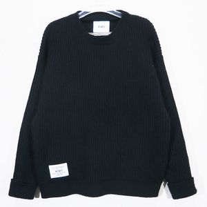 WTAPS ダブルタップス 24AW DECK/SWEATER/POLY 242MADT-KNM06 デッキ セーター トップス ニット ブラック Deck