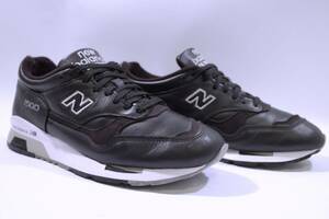 本物/廃番 NEW BALANCE 超希少/英国製 極上革質 M1500BK BLACK/黒 US8.5/26.5cm 3度使用のみ/貴重な美品 /ソール張替可能な最高級品