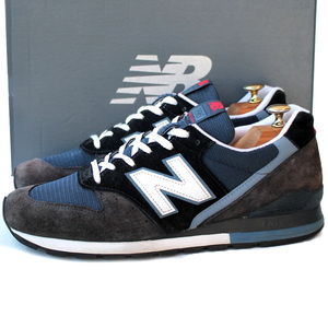 USA製★NEW BALANCE ニューバランス★ローカットスニーカー US9.5D＝27.5 M996ST レザー メッシュ メンズ スティールネイビー i-636