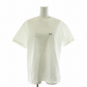 アーペーセー A.P.C. IENA別注 T-SHIRT POCKET emb Tシャツ カットソー 半袖 ロゴ刺繍 S 白 ホワイト /NQ レディース