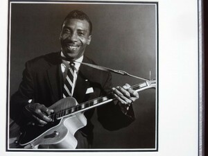 T・ボーン・ウォーカー/NBC Studio Photo1960/額装/T-Bone Walker/テキサス・ブルース/Gibson ES-5/Blues Guitar/Vintage Blues/モノクロ