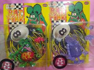 ラットフィンク フィギュア プラネットトイズ ２体セット クリア カラー アートストーム パープル アメトイ RATFINK